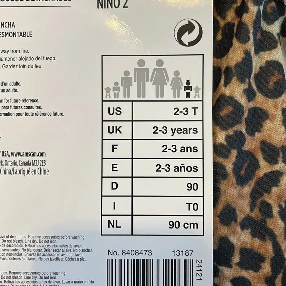Leopard Print Cat Costume for Kids